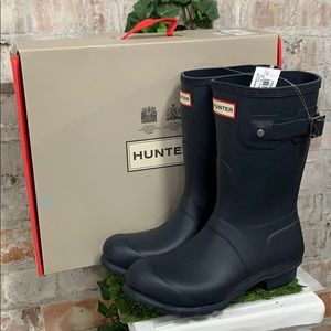 NIB Womens Hunter Original Short Boot Navy